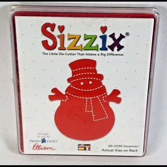 Sizzix Bigz Red Die Cutter Stitched Snowman Holiday Christmas Paper Crafts - Picture 6 of 7
